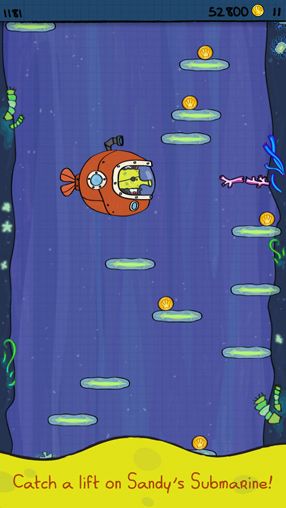 Salto de Doodle Sponge Bob Calças quadradas