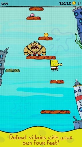 Salto de Doodle Sponge Bob Calças quadradas