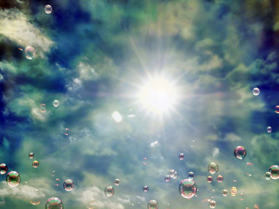Abstrato,Céu,Sol,Bubbles