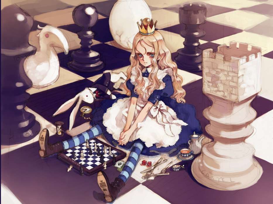 Anime,Meninas,Alice no País das Maravilhas