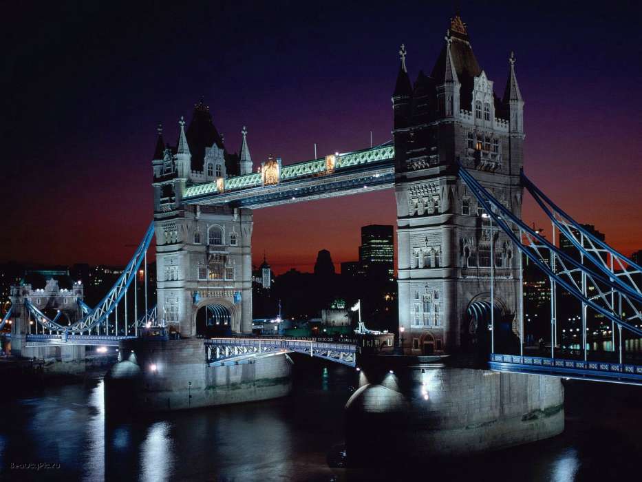 Noite,Arquitetura,Londres,Paisagem,Cidades,Rios,Pontes