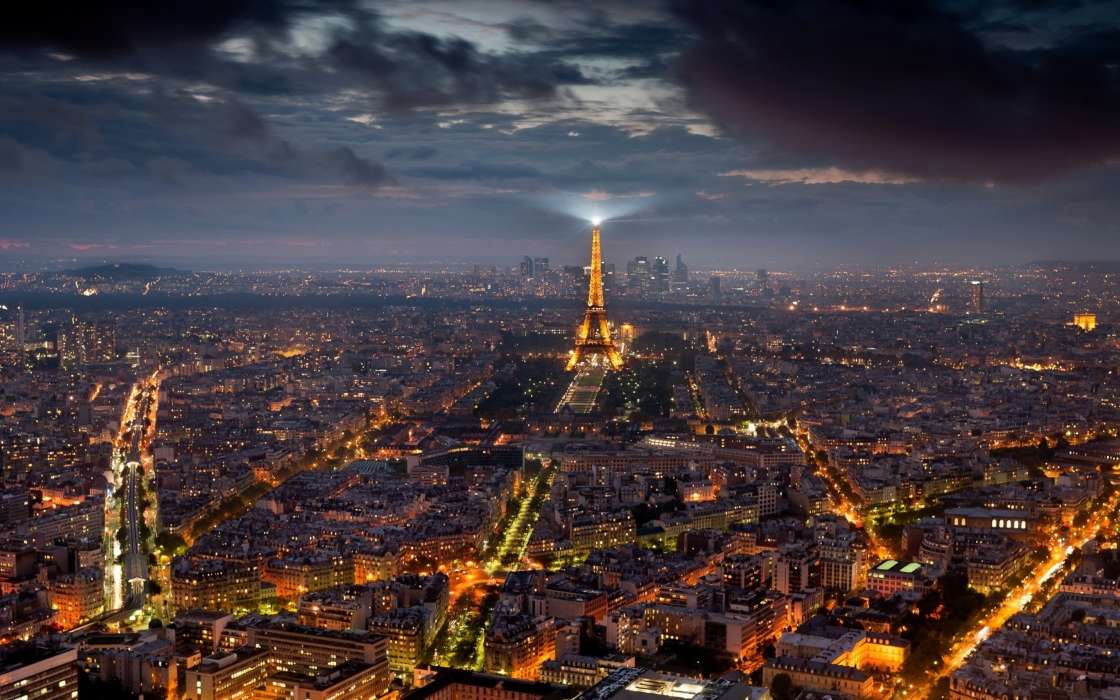 Torre Eiffel,Paisagem,Cidades,Noite,Paris