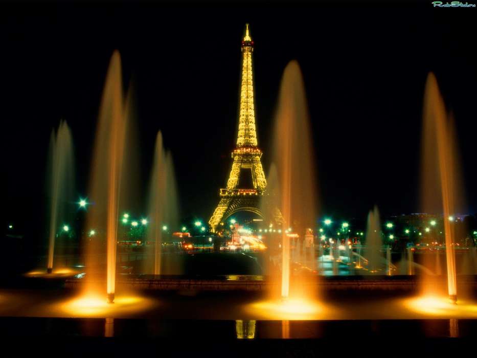 Torre Eiffel,Noite,Paisagem