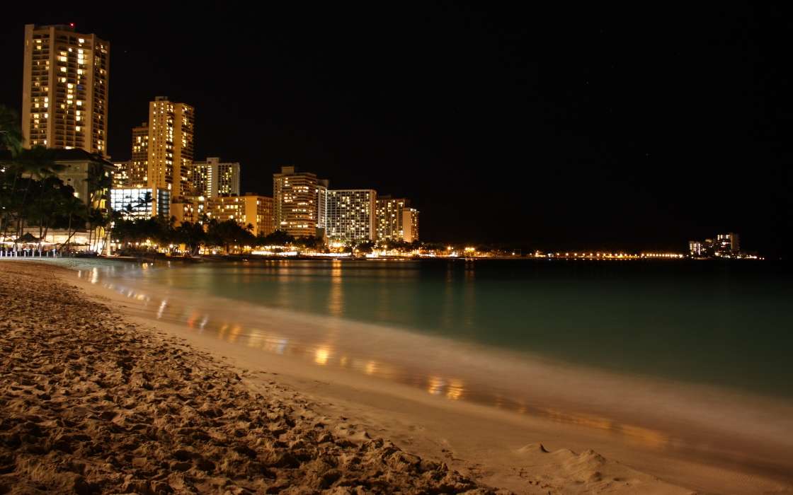 Noite,Paisagem,Praia