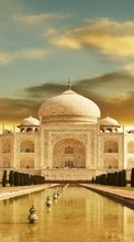 Baixar a imagem 480x800 para celular Paisagem,Arquitetura,Taj Mahal grátis.