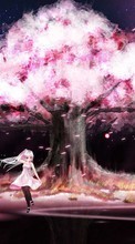 Anime,Meninas,Árvores para LG G4s