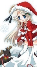 Baixar a imagem 128x160 para celular Férias,Anime,Meninas,Ano Novo,Natal grátis.