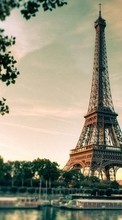 Baixar a imagem para celular Paisagem,Céu,Arquitetura,Nuvens,Torre Eiffel grátis.