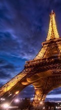 Baixar a imagem para celular Paisagem,Noite,Arquitetura,Torre Eiffel grátis.