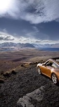 Transporte,Paisagem,Automóveis,Porsche,Céu,Montanhas,Nuvens para Nokia 500