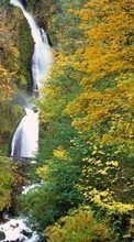 Baixar a imagem para celular Paisagem,Árvores,Outono,Cachoeiras grátis.
