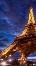 Baixar a imagem para celular Paisagem,Cidades,Noite,Paris,Torre Eiffel grátis.
