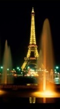Baixar a imagem para celular Torre Eiffel,Noite,Paisagem grátis.