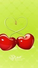 Baixar a imagem para celular Frutas,Cereja,Corações,Amor,Imagens,Berries grátis.