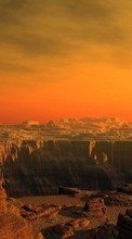 Paisagem,Pôr do sol,Montanhas,Lua para Sony Xperia Miro ST23i