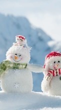 Baixar a imagem para celular Paisagem,Inverno,Brinquedos,Neve,Boneco de neve grátis.