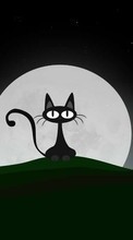 Gatos,Lua,Imagens para Sony Ericsson Cedar