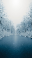 Baixar a imagem para celular Gelo, Árvores, Neve, Inverno, Natureza grátis.