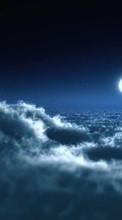 Noite,Nuvens,Lua,Paisagem,Céu para LG Optimus Link P690