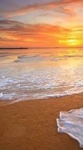 Baixar a imagem para celular Paisagem,Pôr do sol,Céu,Mar,Praia grátis.