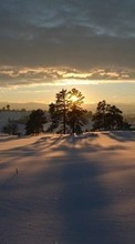 Baixar a imagem 720x1280 para celular Paisagem,Inverno,Pôr do sol,Céu,Neve grátis.