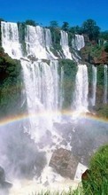 Baixar a imagem 1080x1920 para celular Paisagem,Cachoeiras,Arco-íris grátis.