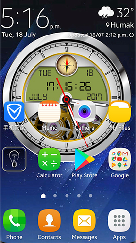 Baixar grátis o papel de parede animado Relógio analógico 3D  para celulares e tablets Android.
