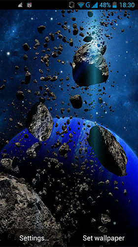 Baixar grátis o papel de parede animado Asteroides  para celulares e tablets Android.