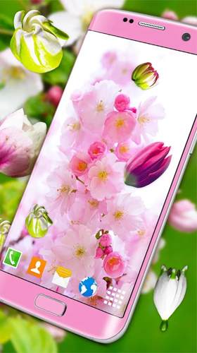 Baixar grátis o papel de parede animado Flores 3D  para celulares e tablets Android.