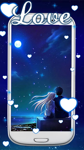 Amor azul  - baixar grátis papel de parede animado Desenhos para Android.