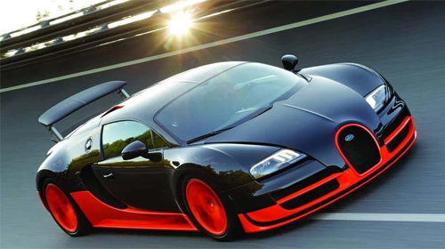 Bugatti Veyron 3D - baixar grátis papel de parede animado 3D para Android.