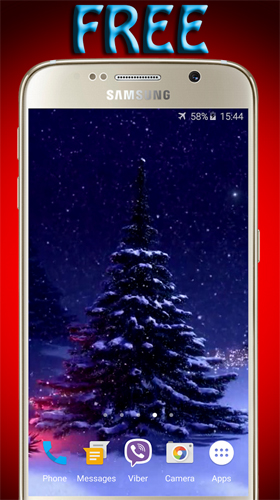Árvore de Natal  - baixar grátis papel de parede animado 3D para Android.