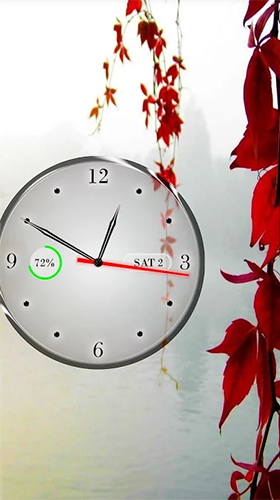 Relógio, calendário, bateria  - baixar grátis papel de parede animado Paisagem para Android.