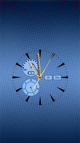Relógio: Tempo real  - baixar grátis papel de parede animado Com horas para Android.