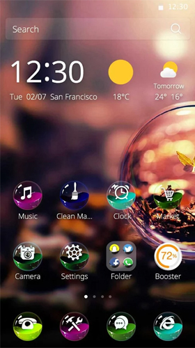 Bola colorida  - baixar grátis papel de parede animado Clima para Android.