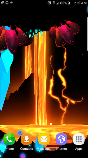 Baixar grátis o papel de parede animado Épica caverna da lava  para celulares e tablets Android.