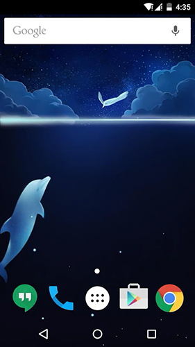 Amor de um peixe e uma ave  - baixar grátis papel de parede animado Animais para Android.