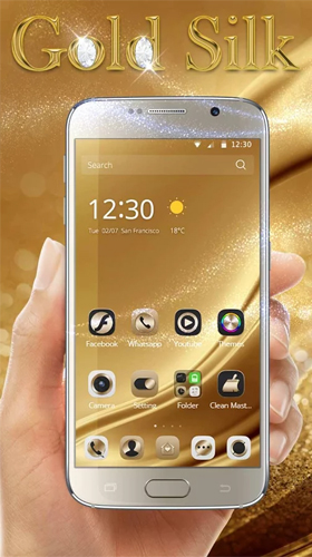Seda dourada  - baixar grátis papel de parede animado Plano de fundo para Android.