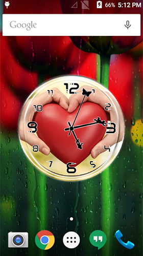 Amor: Relógio  - baixar grátis papel de parede animado Férias para Android.
