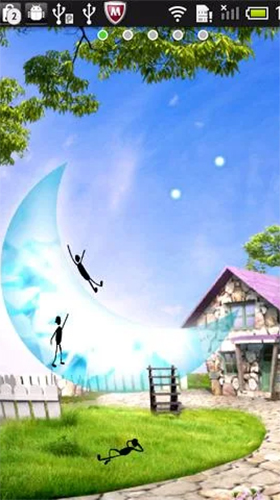 Escorregador de lua  - baixar grátis papel de parede animado Fantasia para Android.