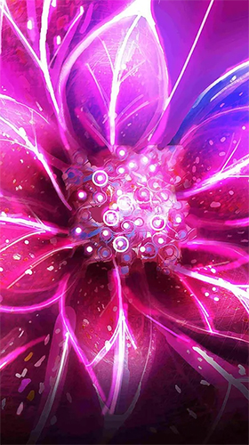 Flores de néon  - baixar grátis papel de parede animado Fantasia para Android.