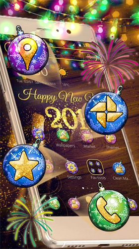 Baixar grátis o papel de parede animado Ano Novo 2018  para celulares e tablets Android.