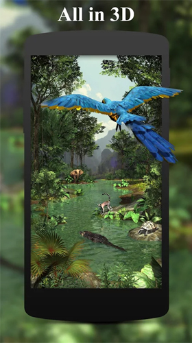 Floresta tropical 3D  - baixar grátis papel de parede animado Animais para Android.