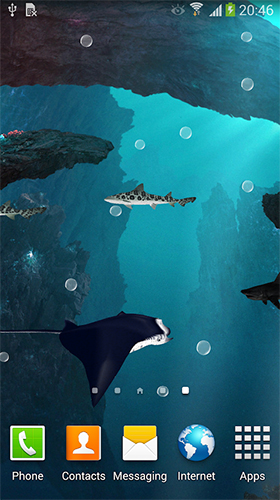 Baixar grátis o papel de parede animado Tubarões 3D  para celulares e tablets Android.