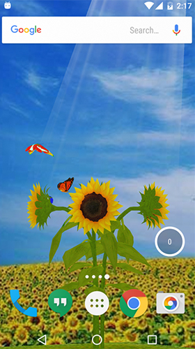 Girassol 3D  - baixar grátis papel de parede animado Flores para Android.