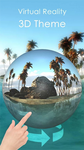Ilha tropical 3D  - baixar grátis papel de parede animado 3D para Android.