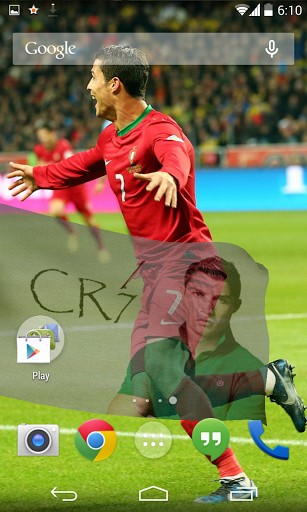 3D Cristiano Ronaldo - baixar grátis papel de parede animado para Android 4.0.1.