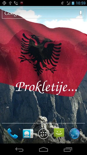 Baixar grátis o papel de parede animado Bandeira 3D da Albânia para celulares e tablets Android.
