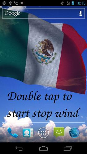 3D Bandeira do México - baixar grátis papel de parede animado para Android 4.0.