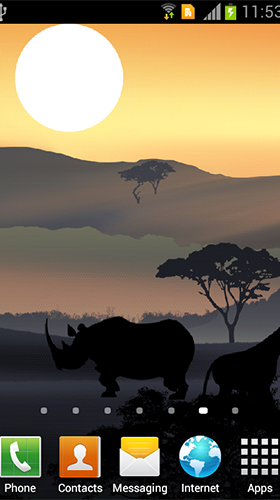Baixar Pôr do sol africano  - papel de parede animado gratuito para Android para desktop. 
